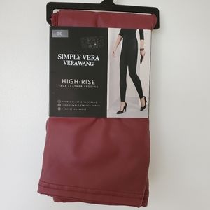 Simply Vera Wang Faux Leather Leggings 2X